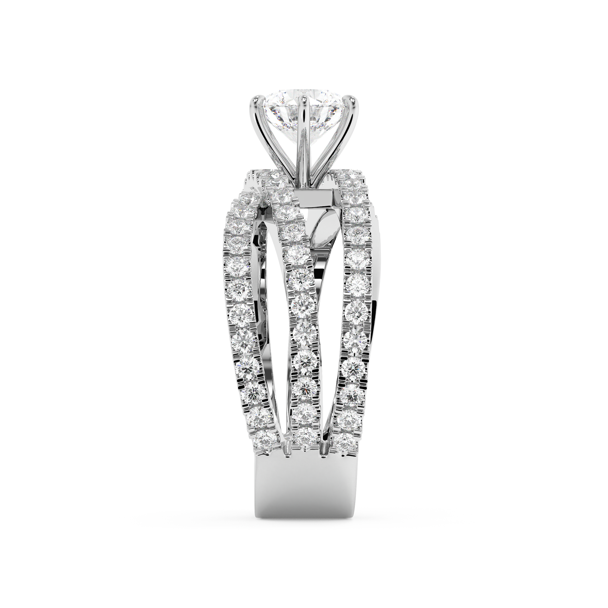 Emerald Solitaire Lab Grown Diamond Engagement Ring