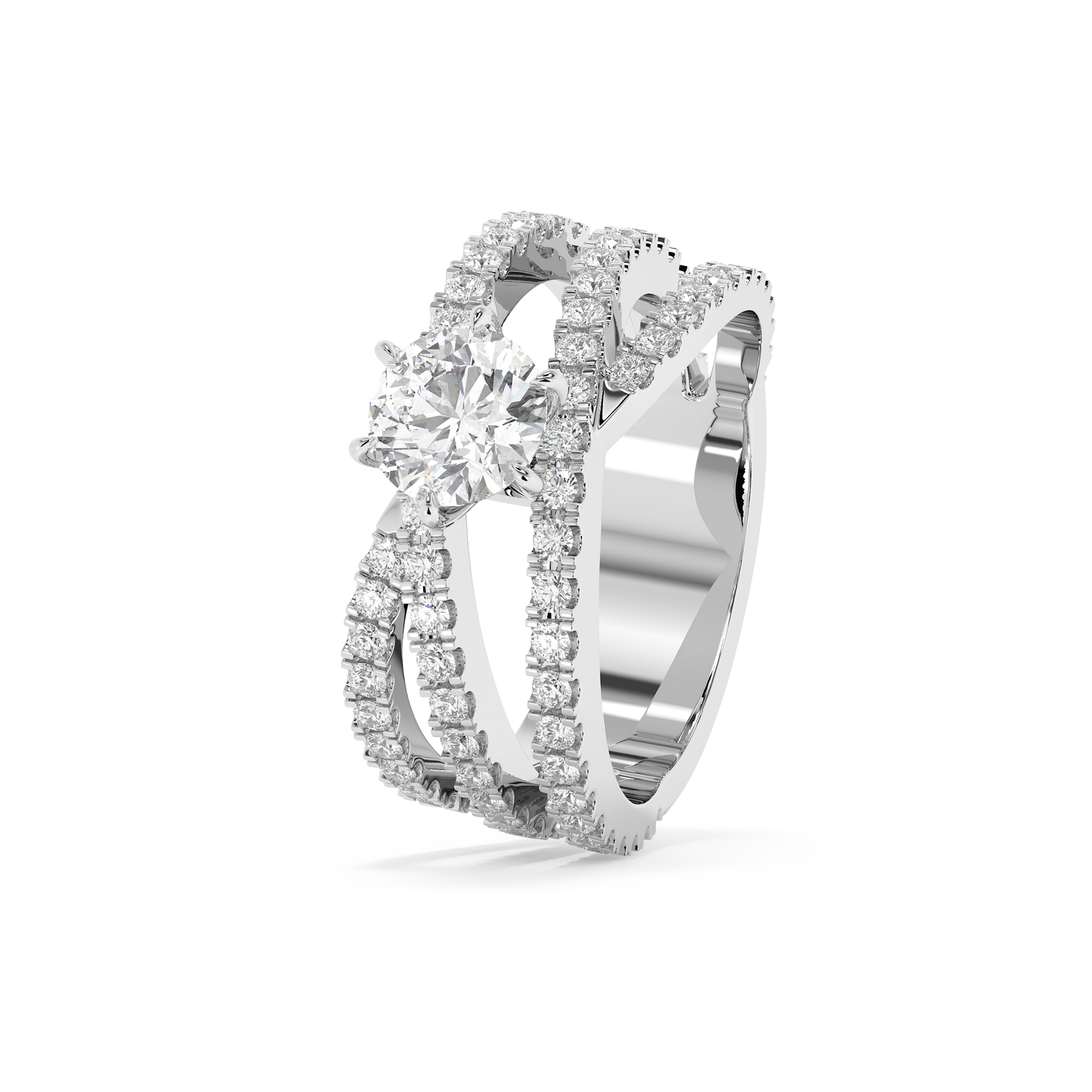 Emerald Solitaire Lab Grown Diamond Engagement Ring