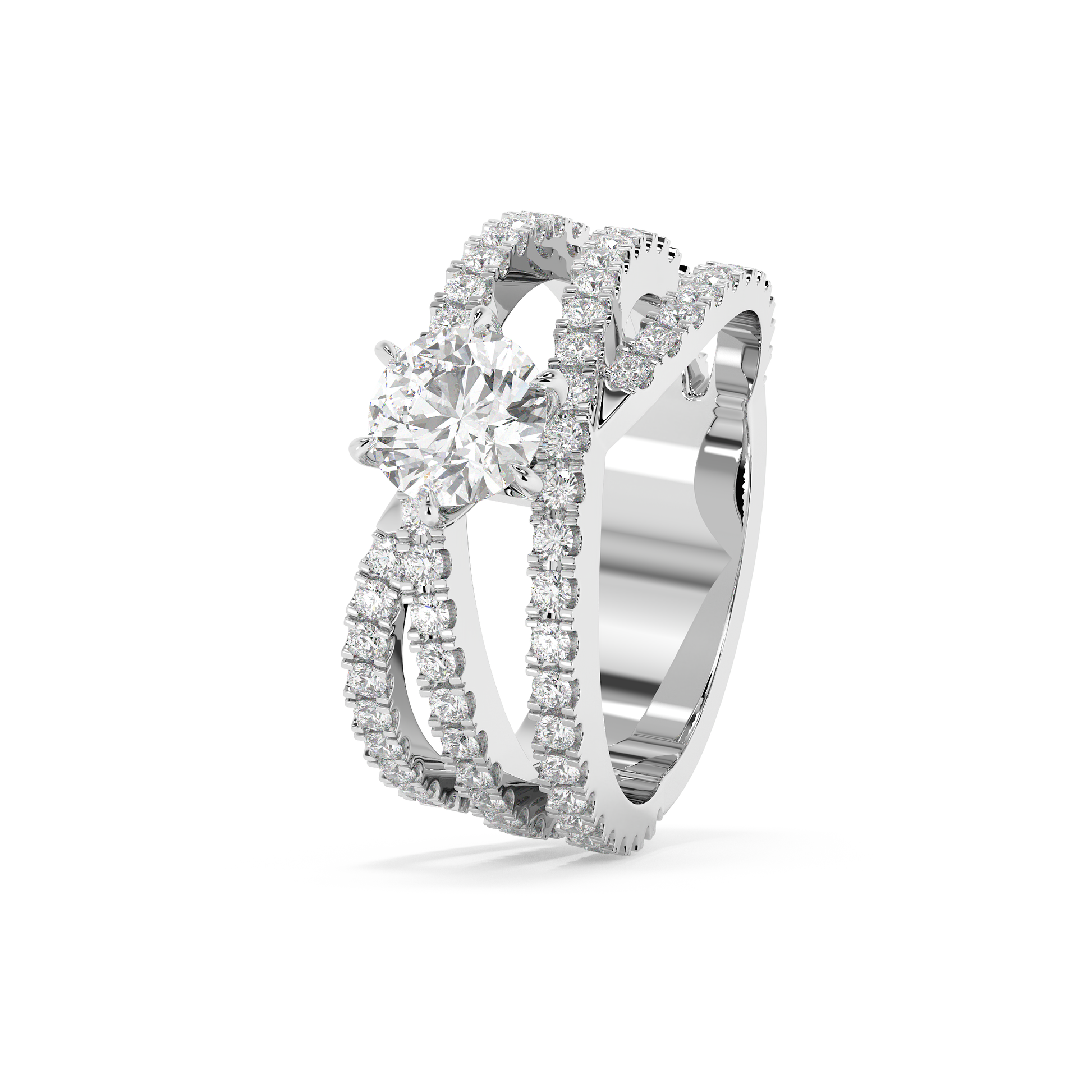 Emerald Solitaire Lab Grown Diamond Engagement Ring