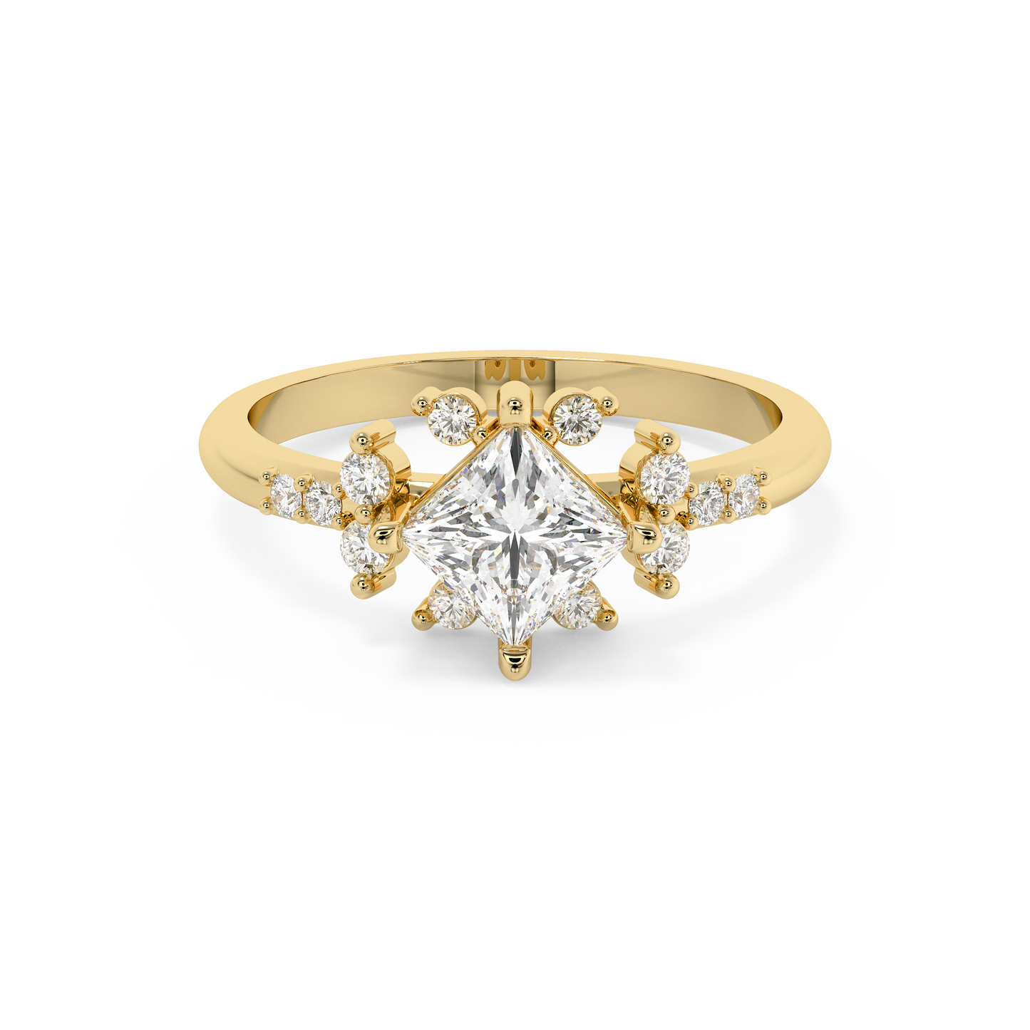 Emerald Solitaire Lab Grown Diamond Engagement Ring