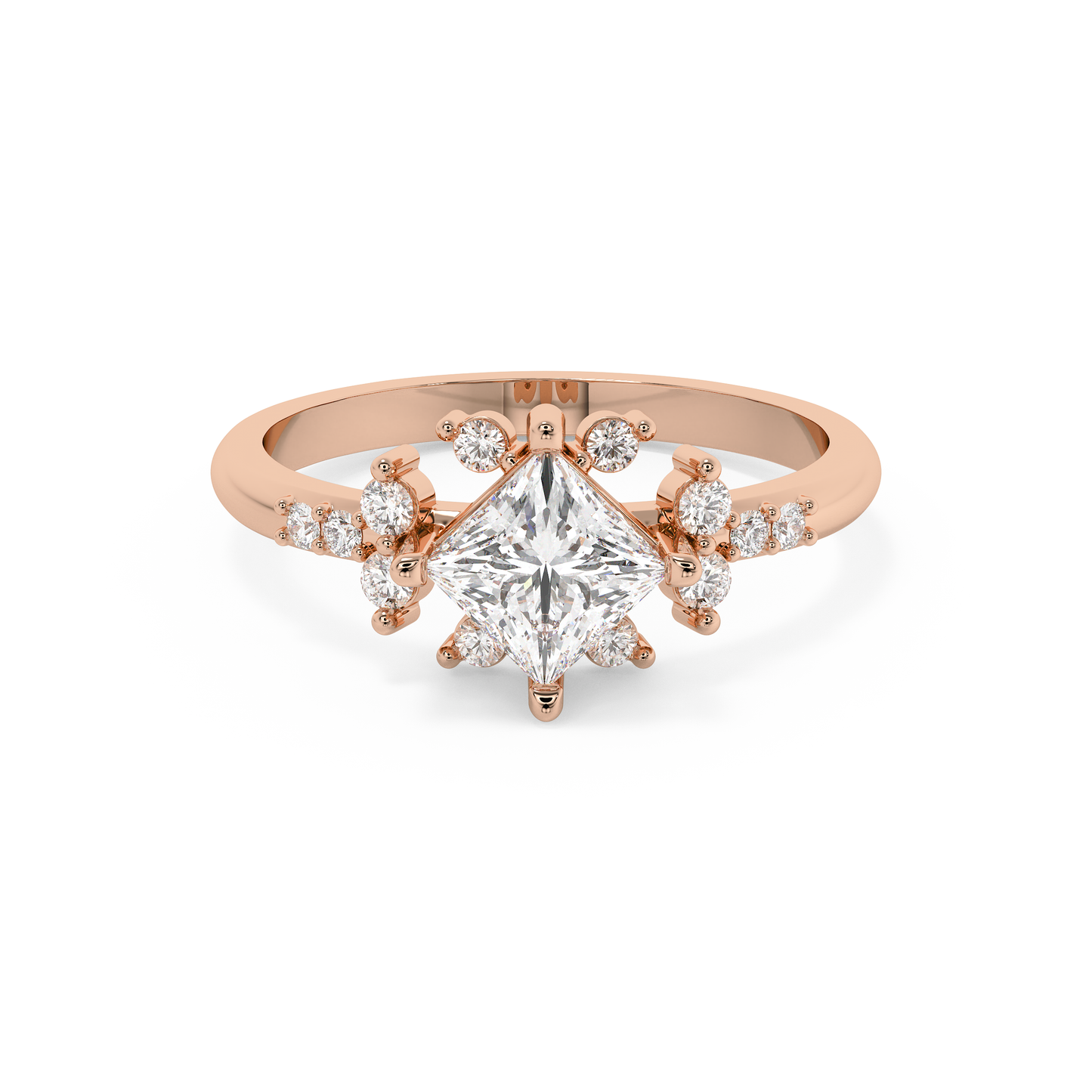 Emerald Solitaire Lab Grown Diamond Engagement Ring