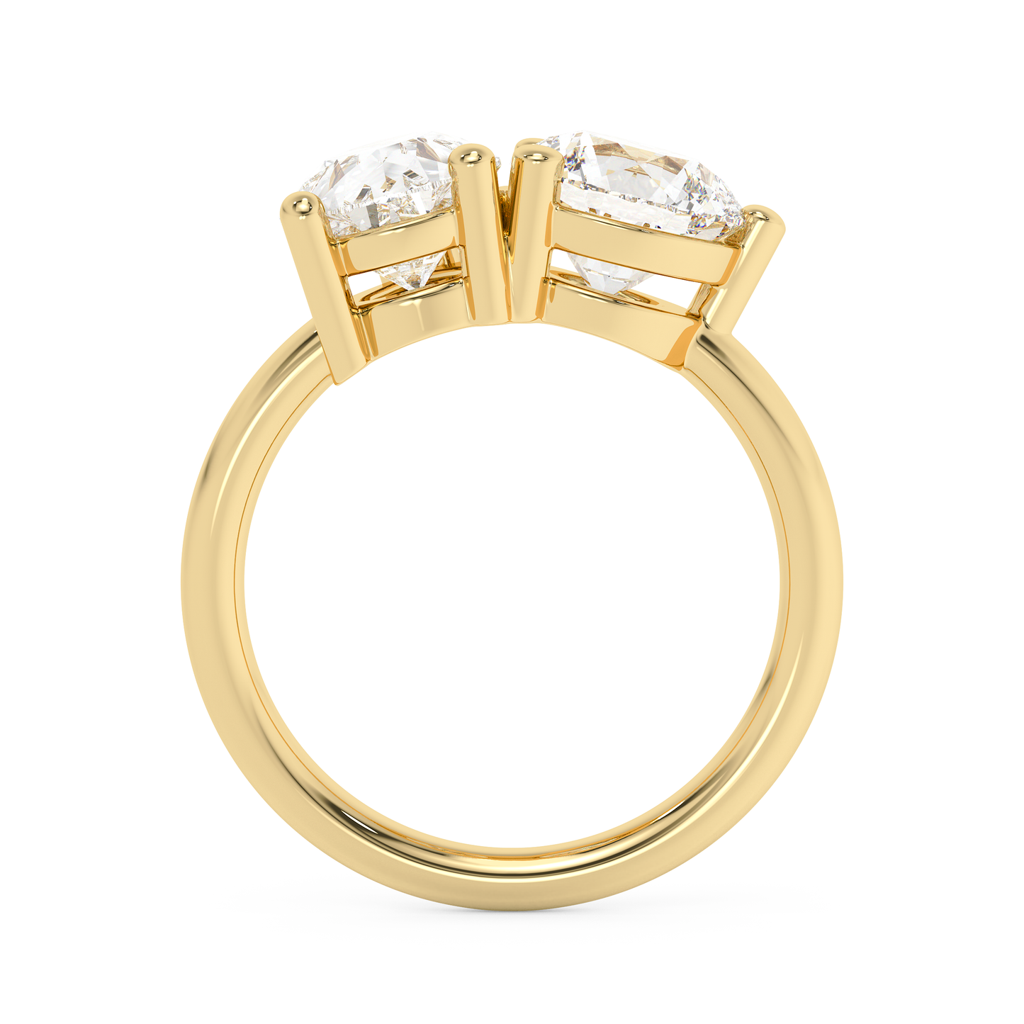 Emerald Solitaire Lab Grown Diamond Engagement Ring