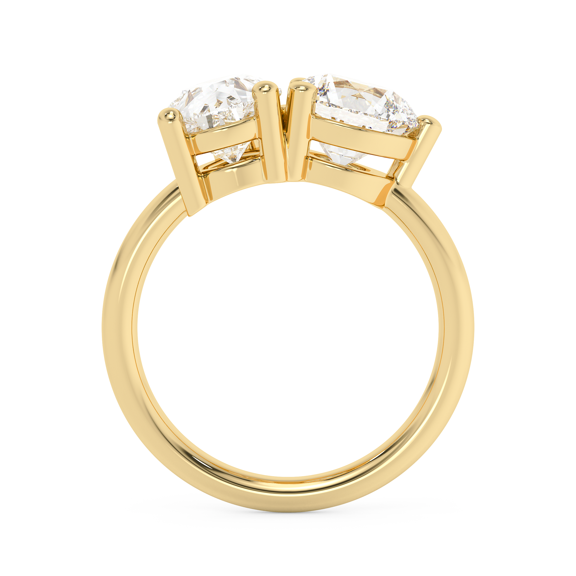 Emerald Solitaire Lab Grown Diamond Engagement Ring