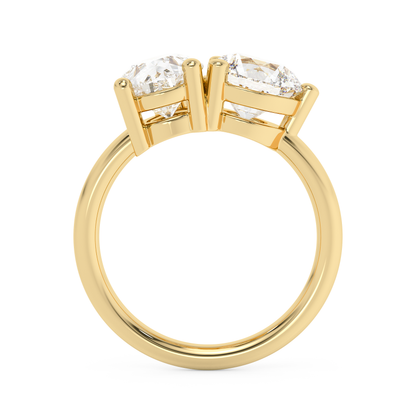 Emerald Solitaire Lab Grown Diamond Engagement Ring