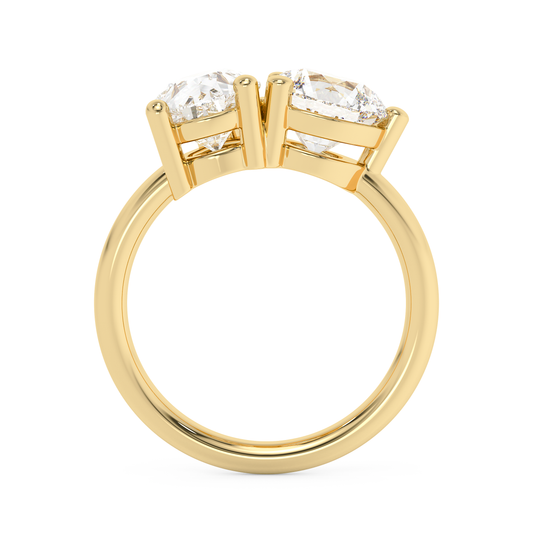 Emerald Solitaire Lab Grown Diamond Engagement Ring