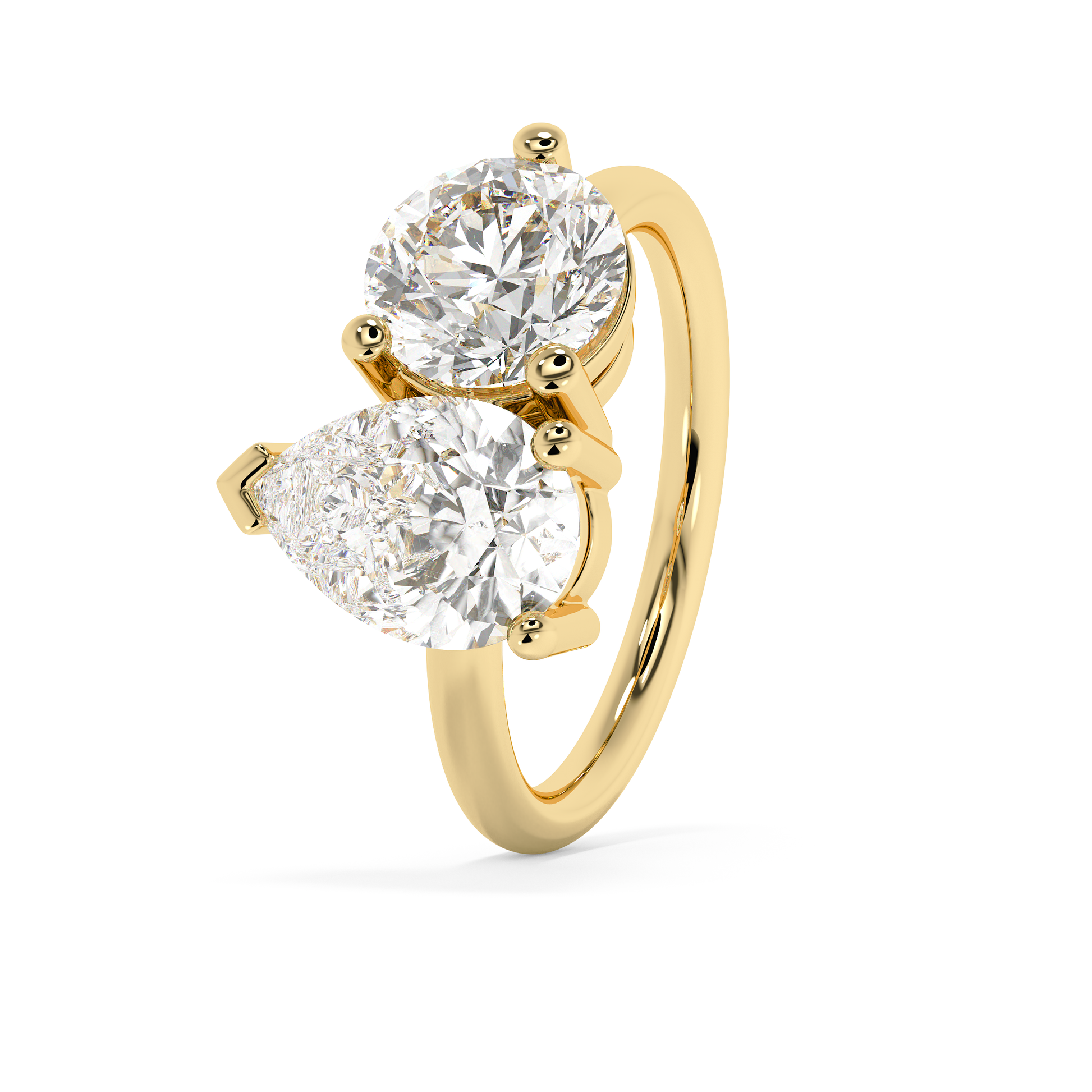 Emerald Solitaire Lab Grown Diamond Engagement Ring