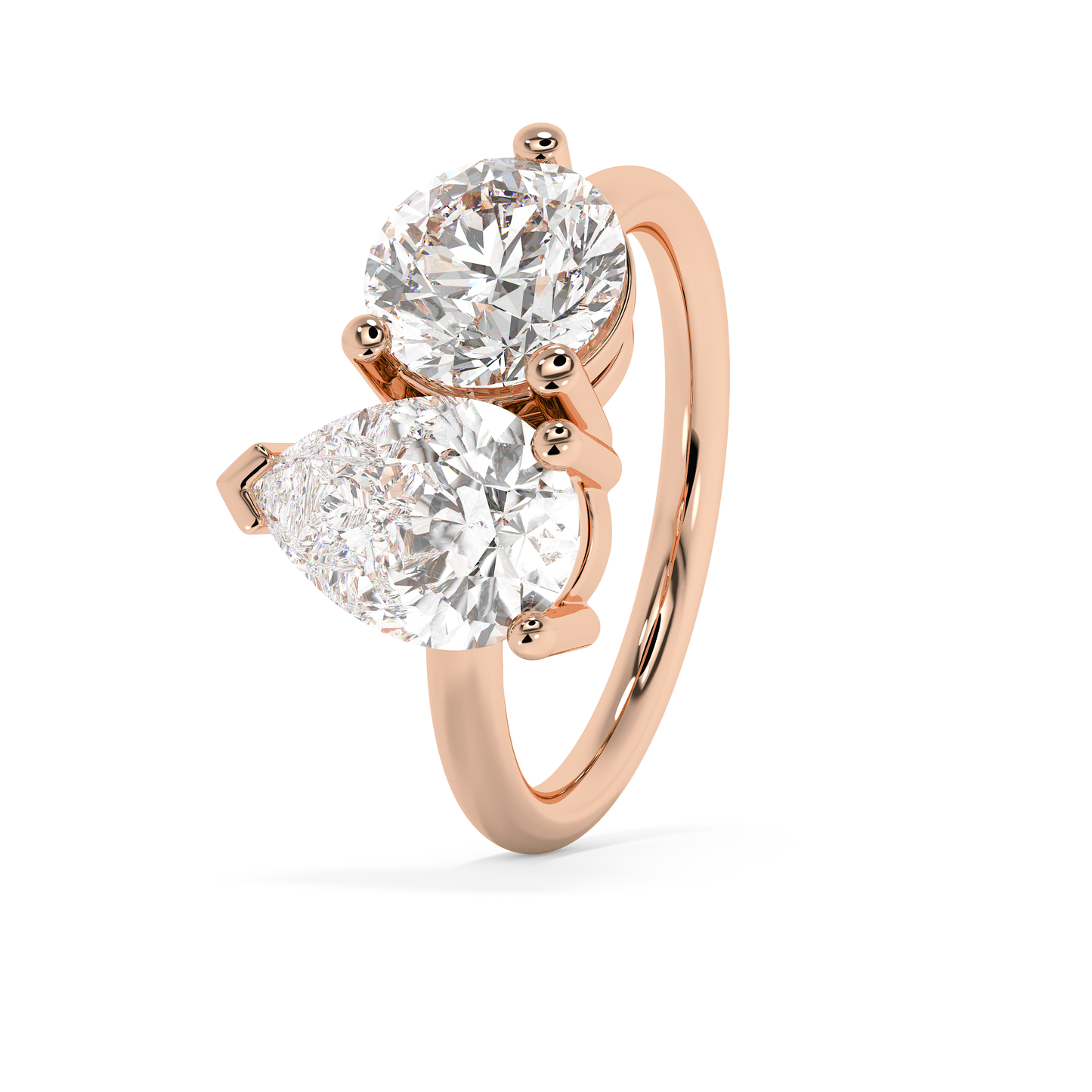 Emerald Solitaire Lab Grown Diamond Engagement Ring