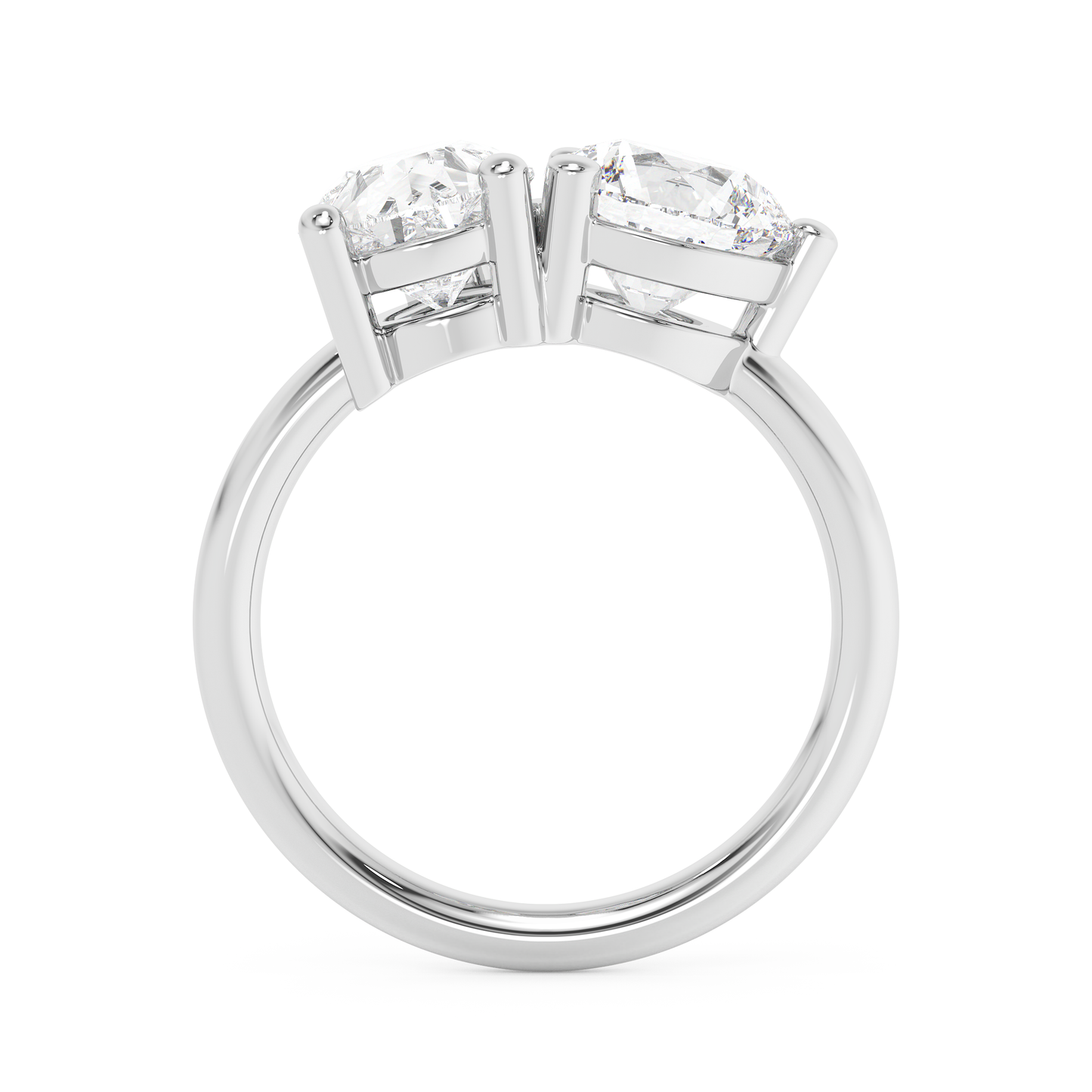 Emerald Solitaire Lab Grown Diamond Engagement Ring
