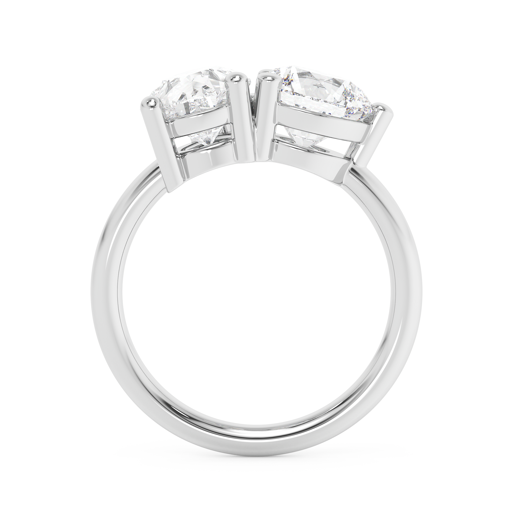 Emerald Solitaire Lab Grown Diamond Engagement Ring