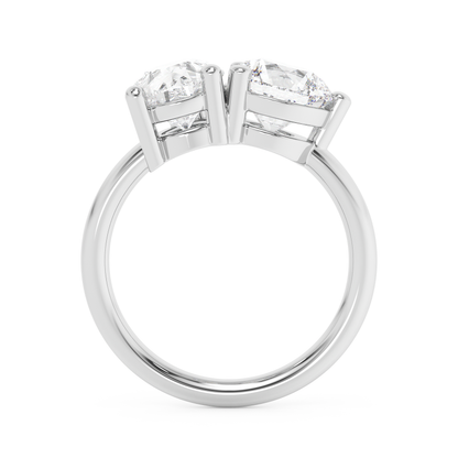 Emerald Solitaire Lab Grown Diamond Engagement Ring
