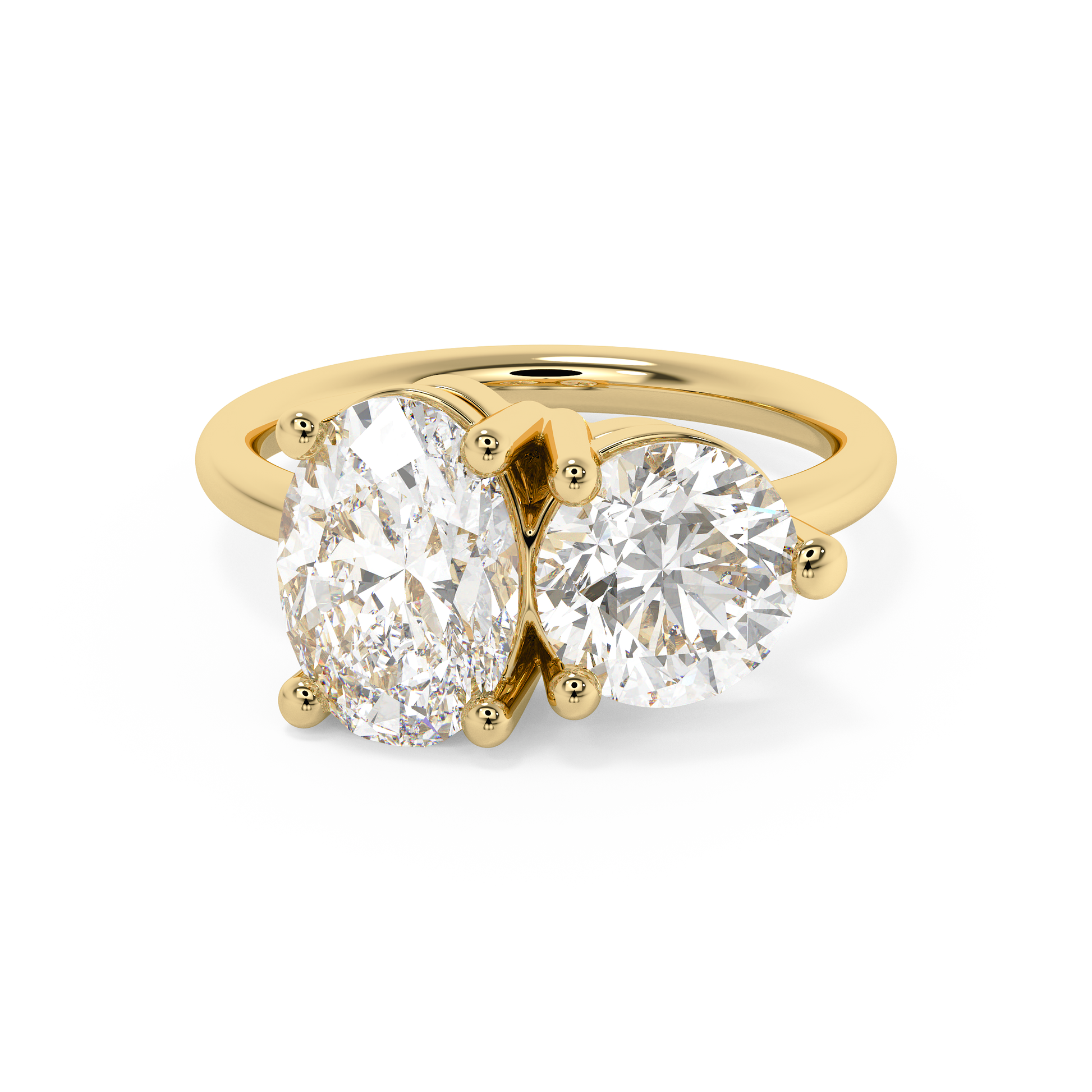 Emerald Solitaire Lab Grown Diamond Engagement Ring
