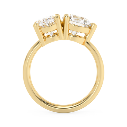 Emerald Solitaire Lab Grown Diamond Engagement Ring