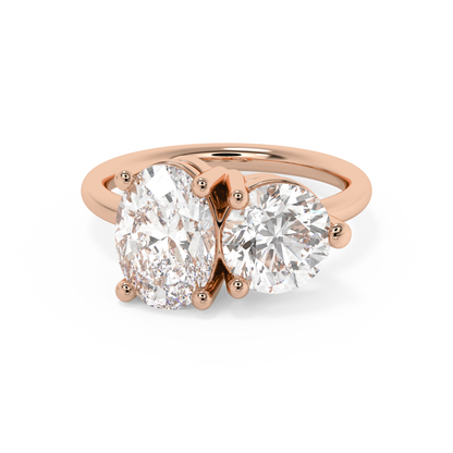 Emerald Solitaire Lab Grown Diamond Engagement Ring