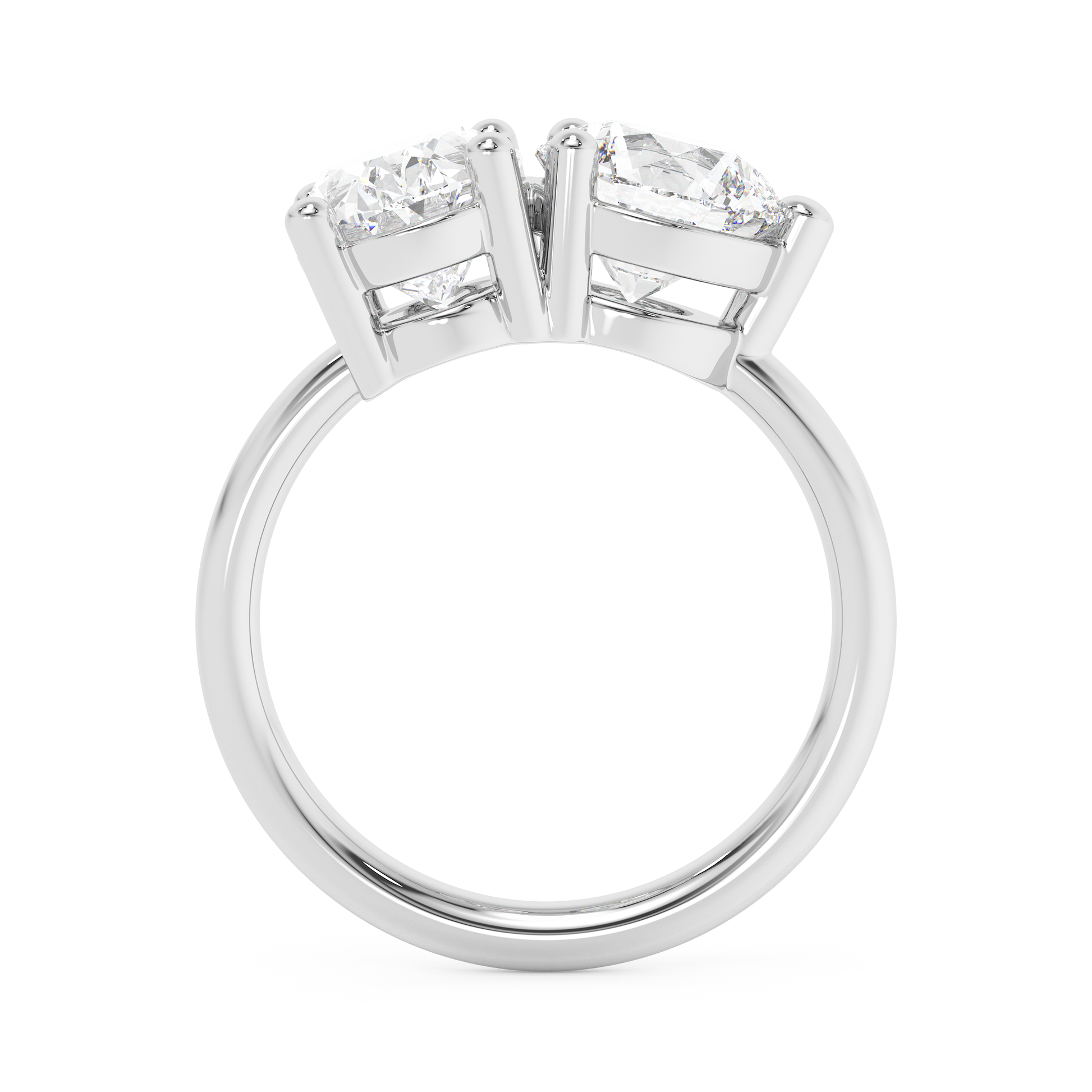 Emerald Solitaire Lab Grown Diamond Engagement Ring