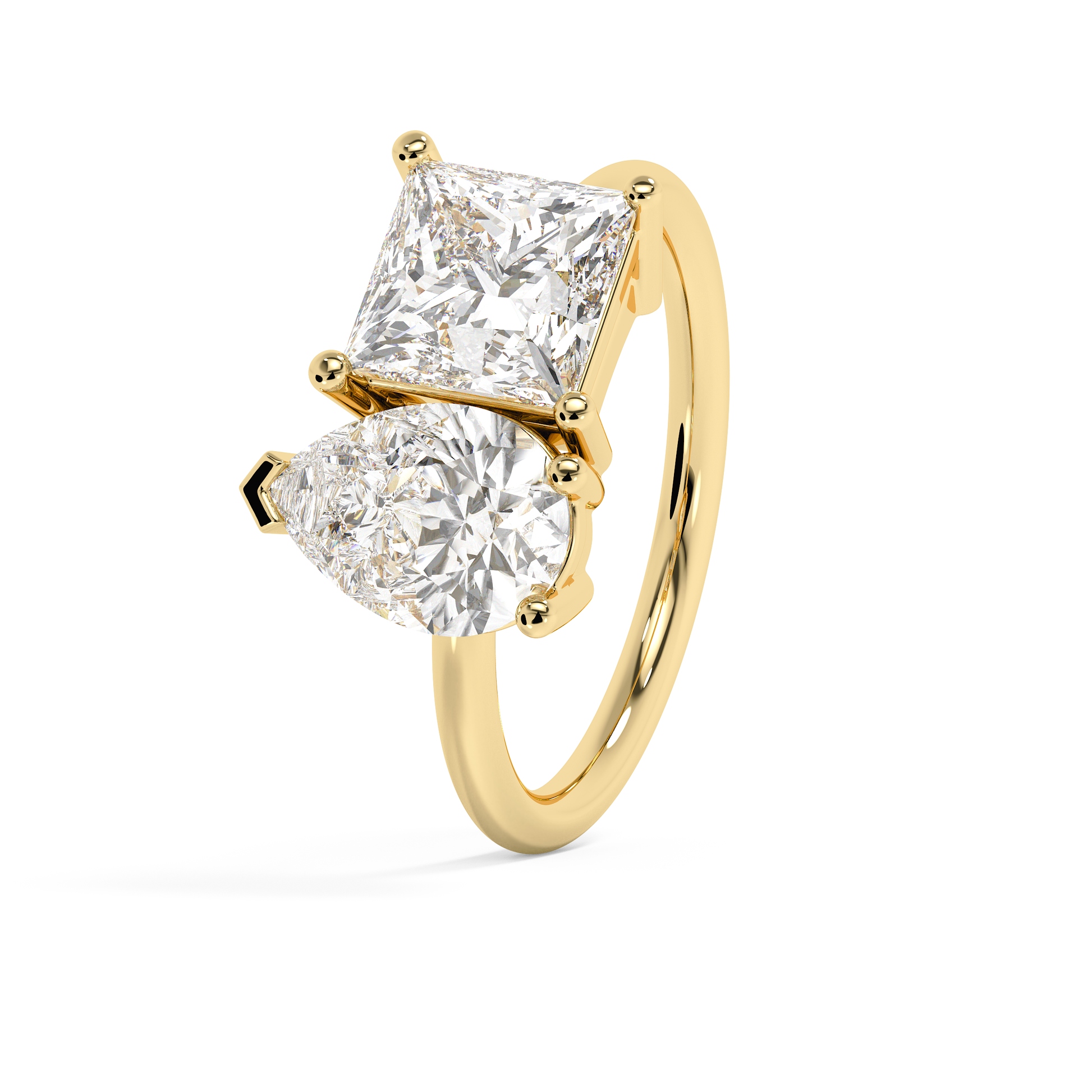 Emerald Solitaire Lab Grown Diamond Engagement Ring