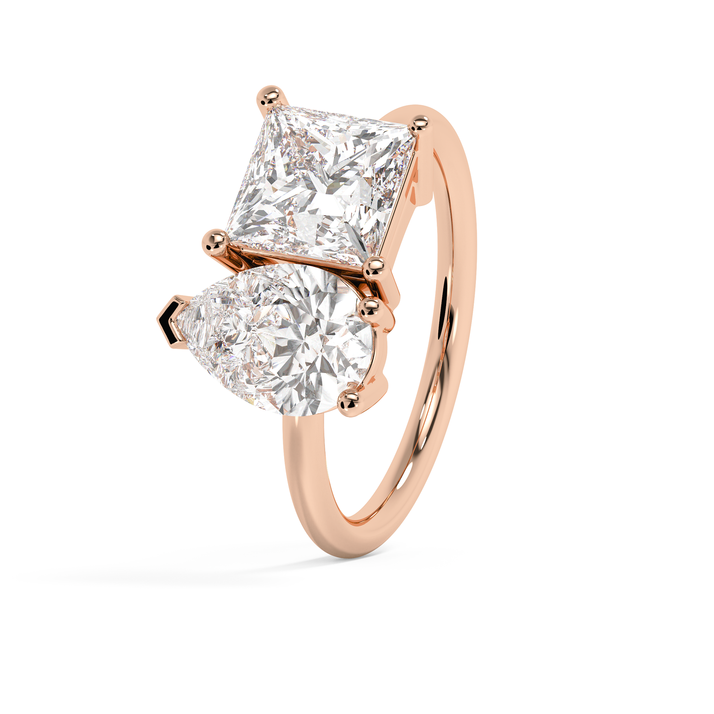 Emerald Solitaire Lab Grown Diamond Engagement Ring