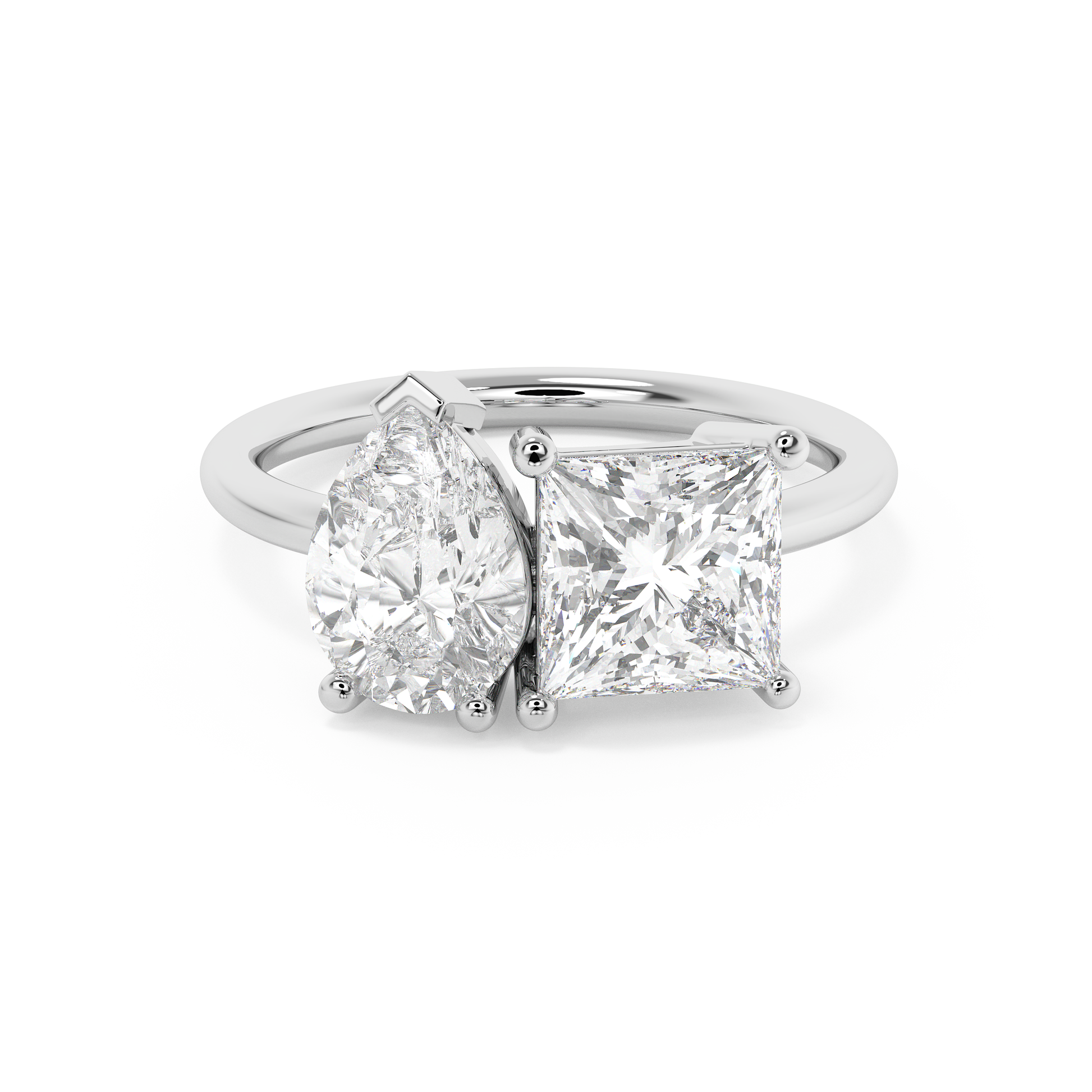 Emerald Solitaire Lab Grown Diamond Engagement Ring