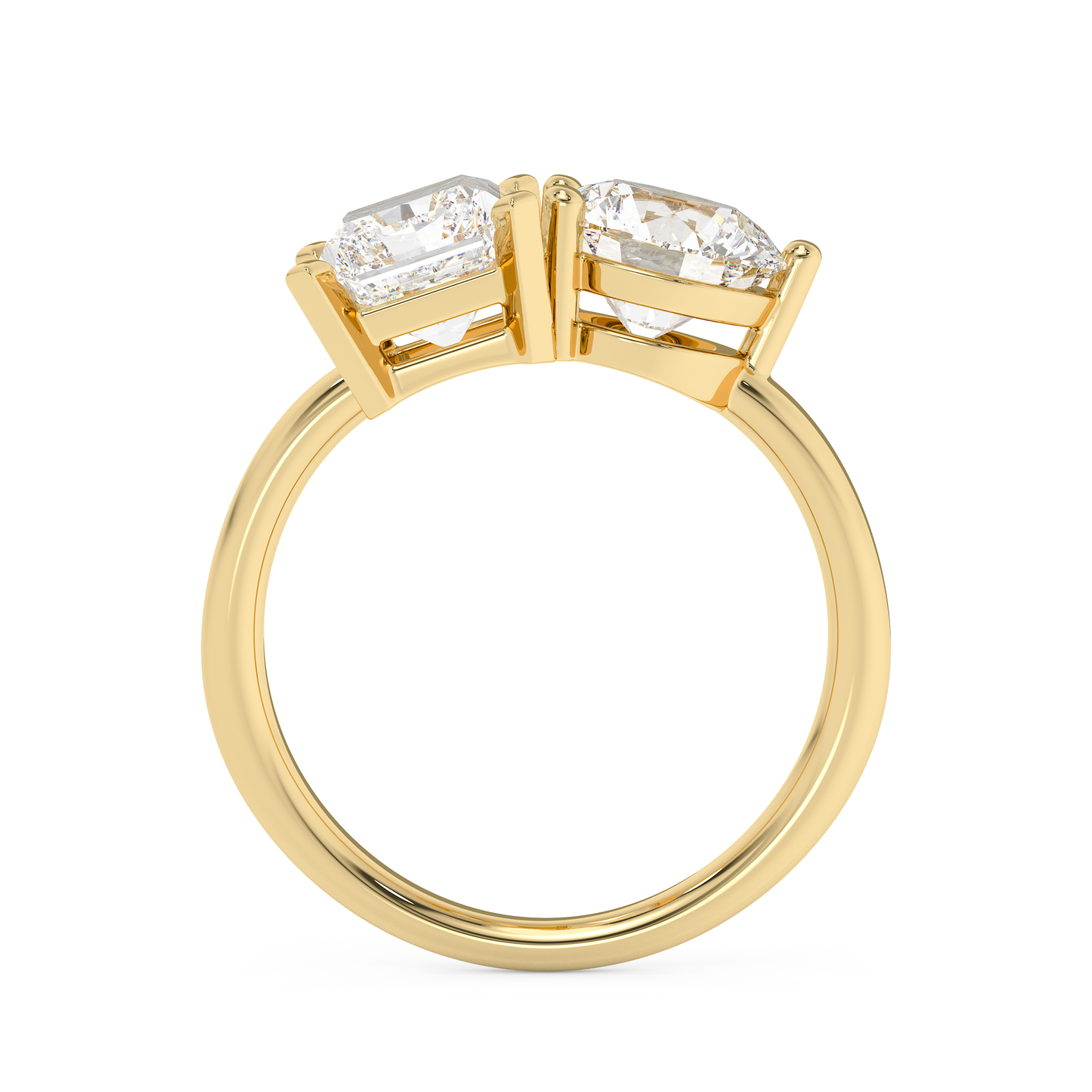 Emerald Solitaire Lab Grown Diamond Engagement Ring