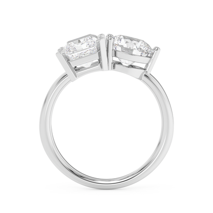 Emerald Solitaire Lab Grown Diamond Engagement Ring