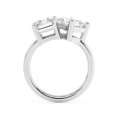 Emerald Solitaire Lab Grown Diamond Engagement Ring