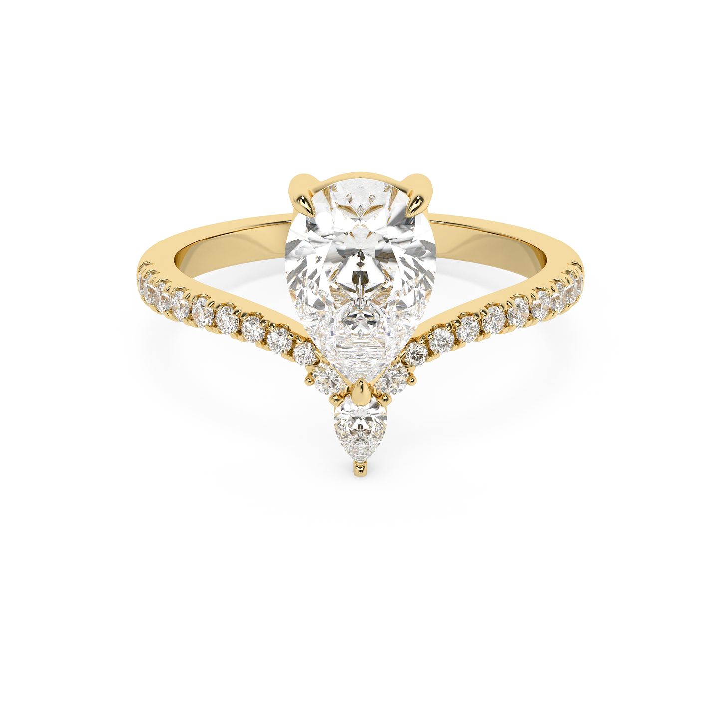 Emerald Solitaire Lab Grown Diamond Engagement Ring