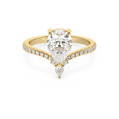 Emerald Solitaire Lab Grown Diamond Engagement Ring