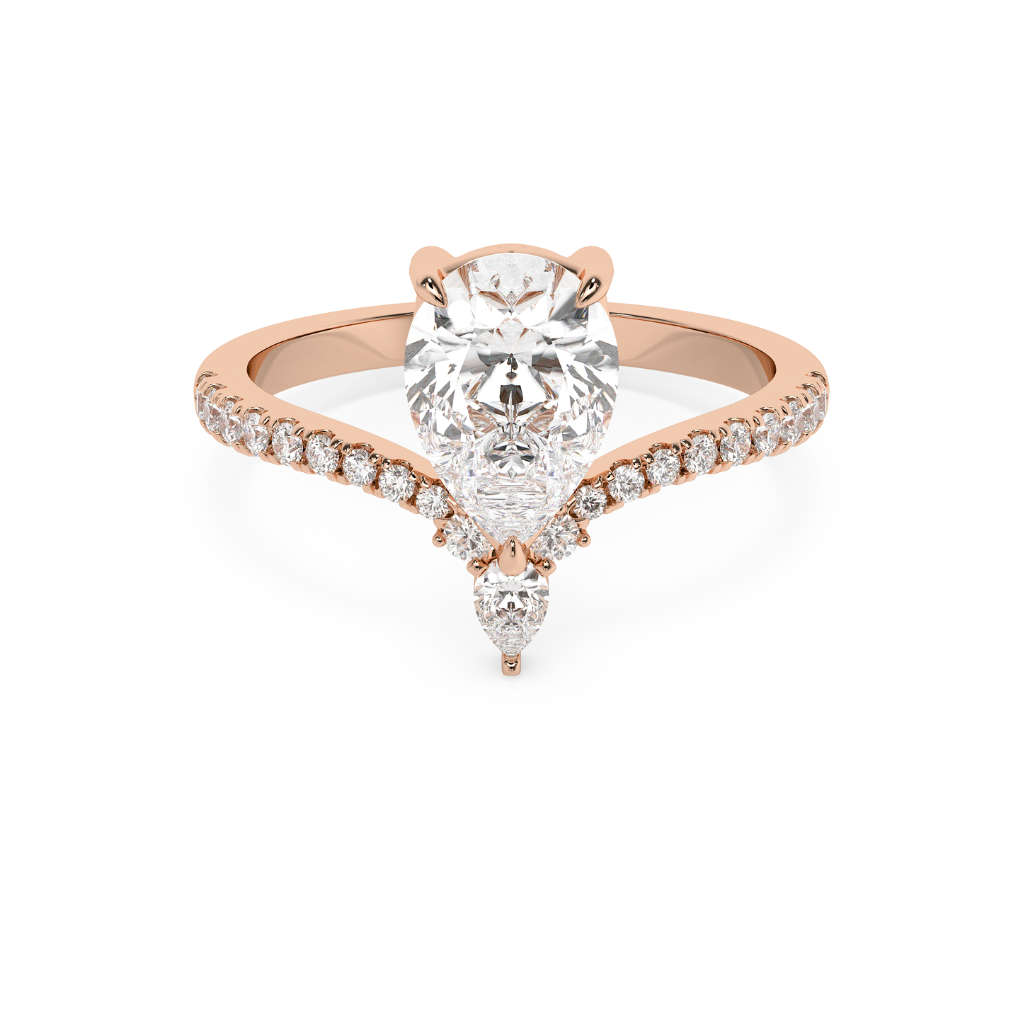 Emerald Solitaire Lab Grown Diamond Engagement Ring