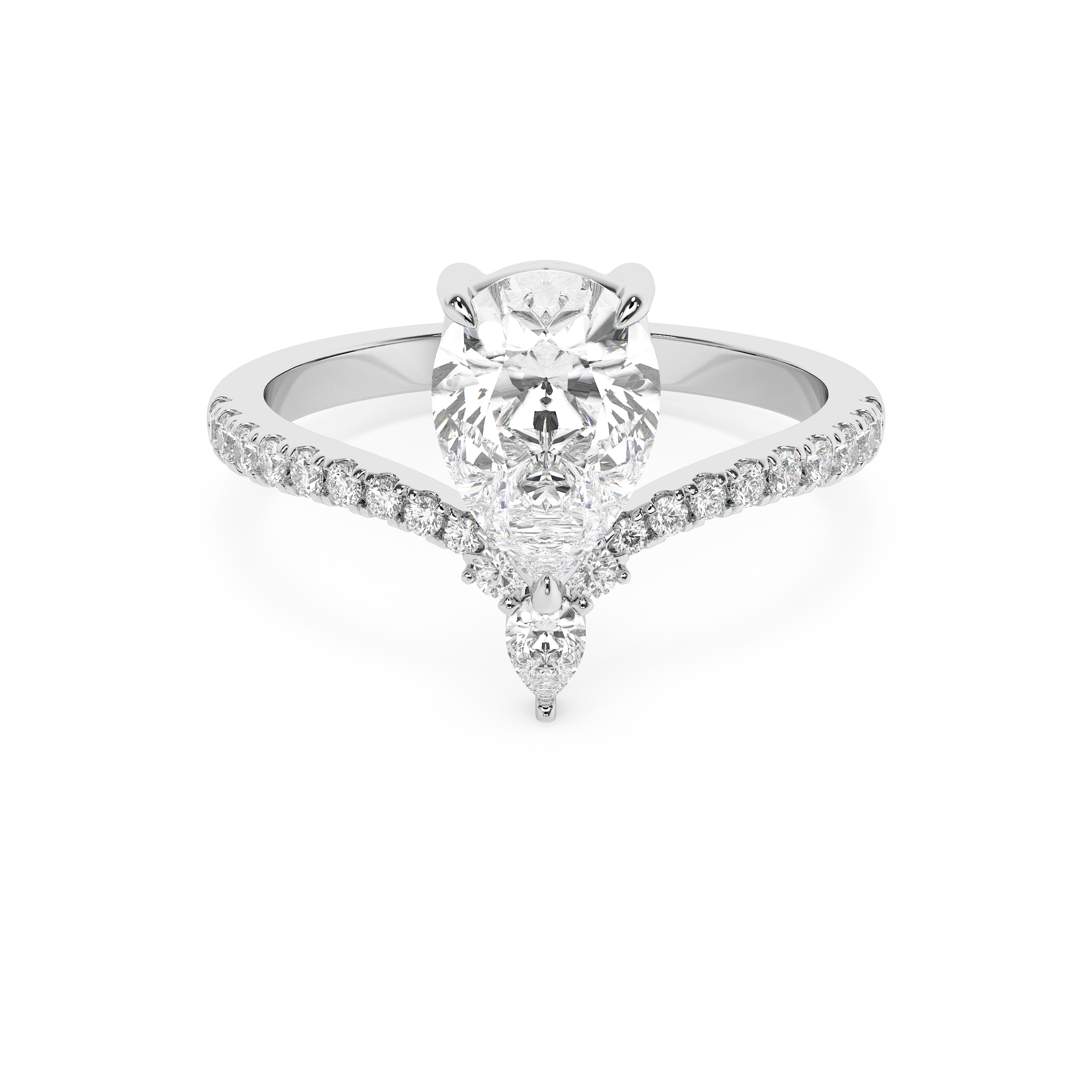 Emerald Solitaire Lab Grown Diamond Engagement Ring