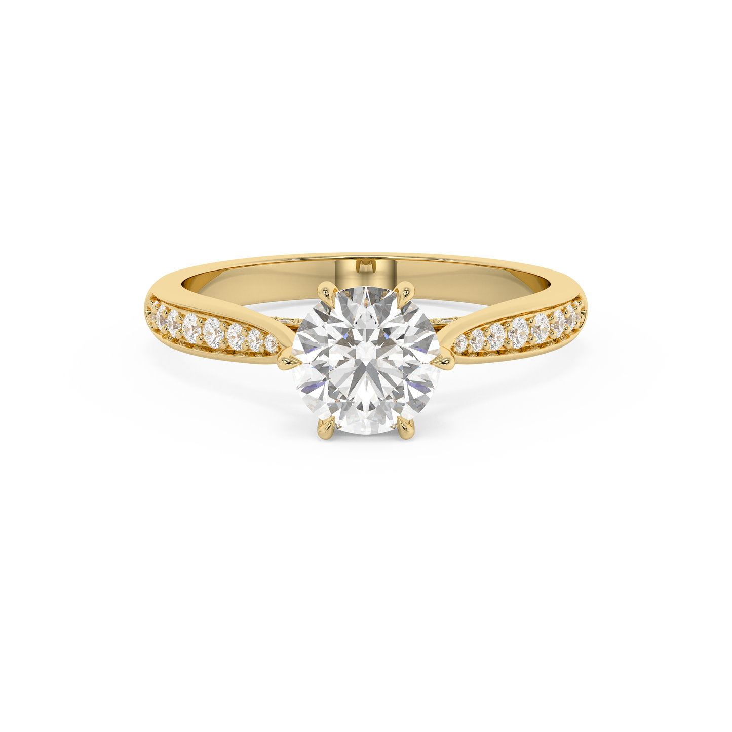 Emerald Solitaire Lab Grown Diamond Engagement Ring