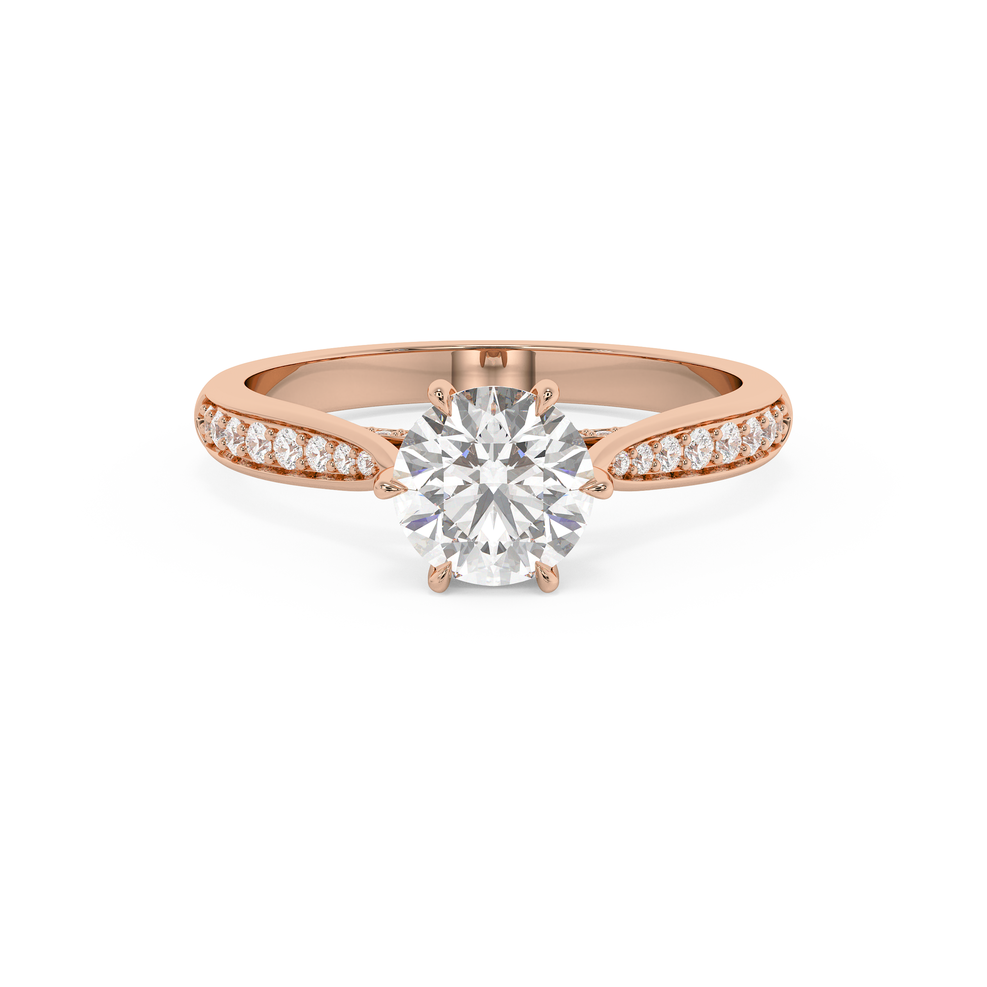 Emerald Solitaire Lab Grown Diamond Engagement Ring