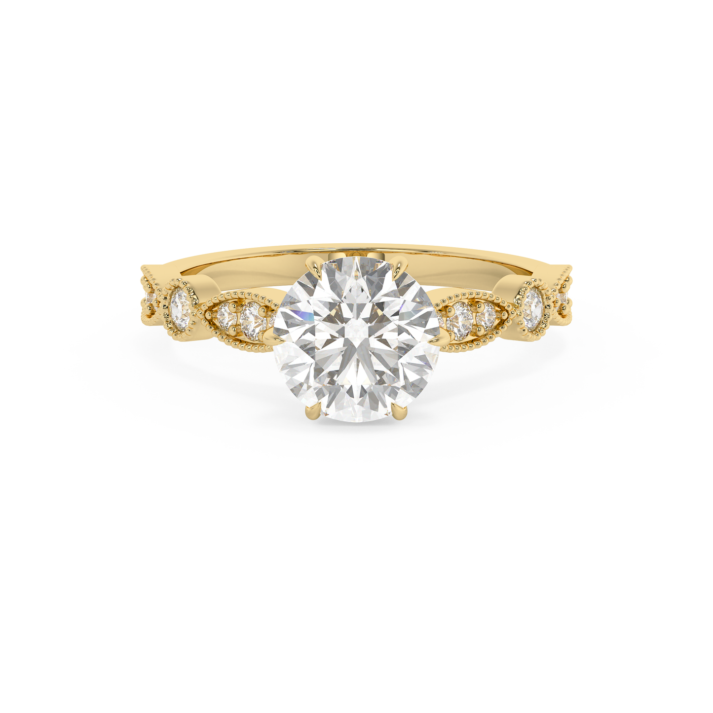 Emerald Solitaire Lab Grown Diamond Engagement Ring