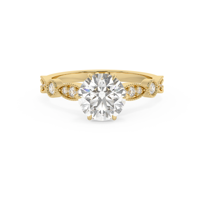 Emerald Solitaire Lab Grown Diamond Engagement Ring