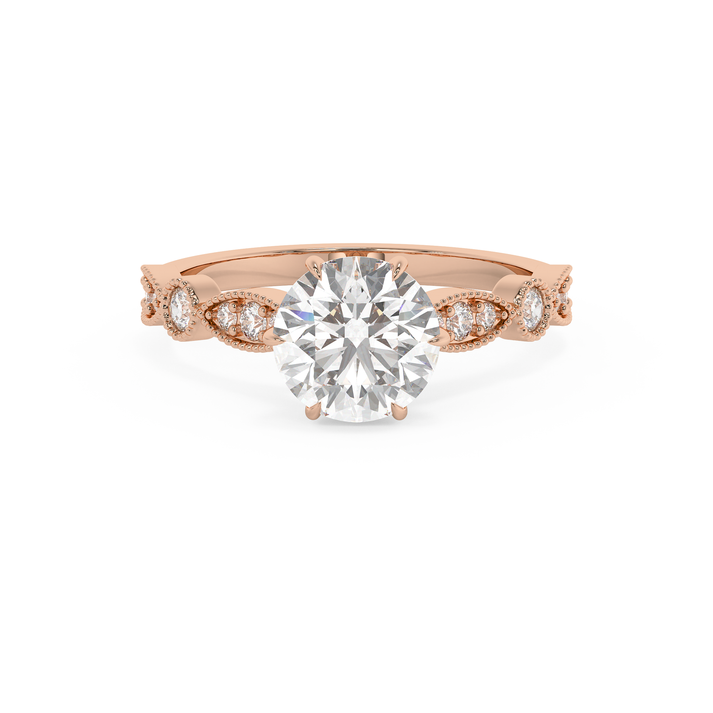 Emerald Solitaire Lab Grown Diamond Engagement Ring