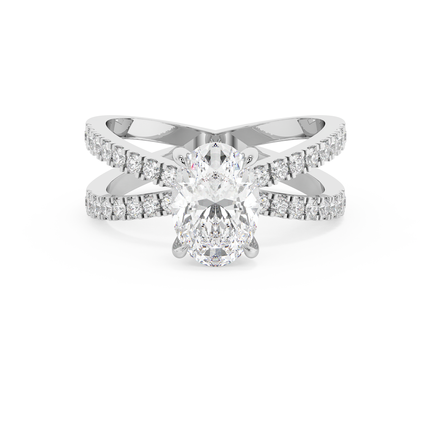 Emerald Solitaire Lab Grown Diamond Engagement Ring