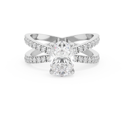 Emerald Solitaire Lab Grown Diamond Engagement Ring