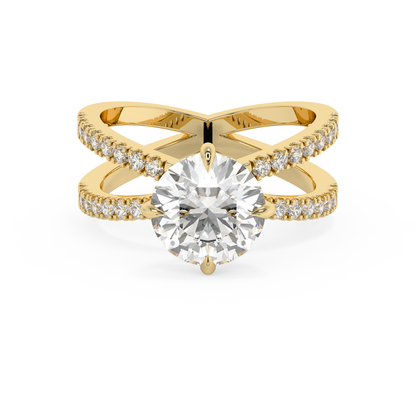 Emerald Solitaire Lab Grown Diamond Engagement Ring