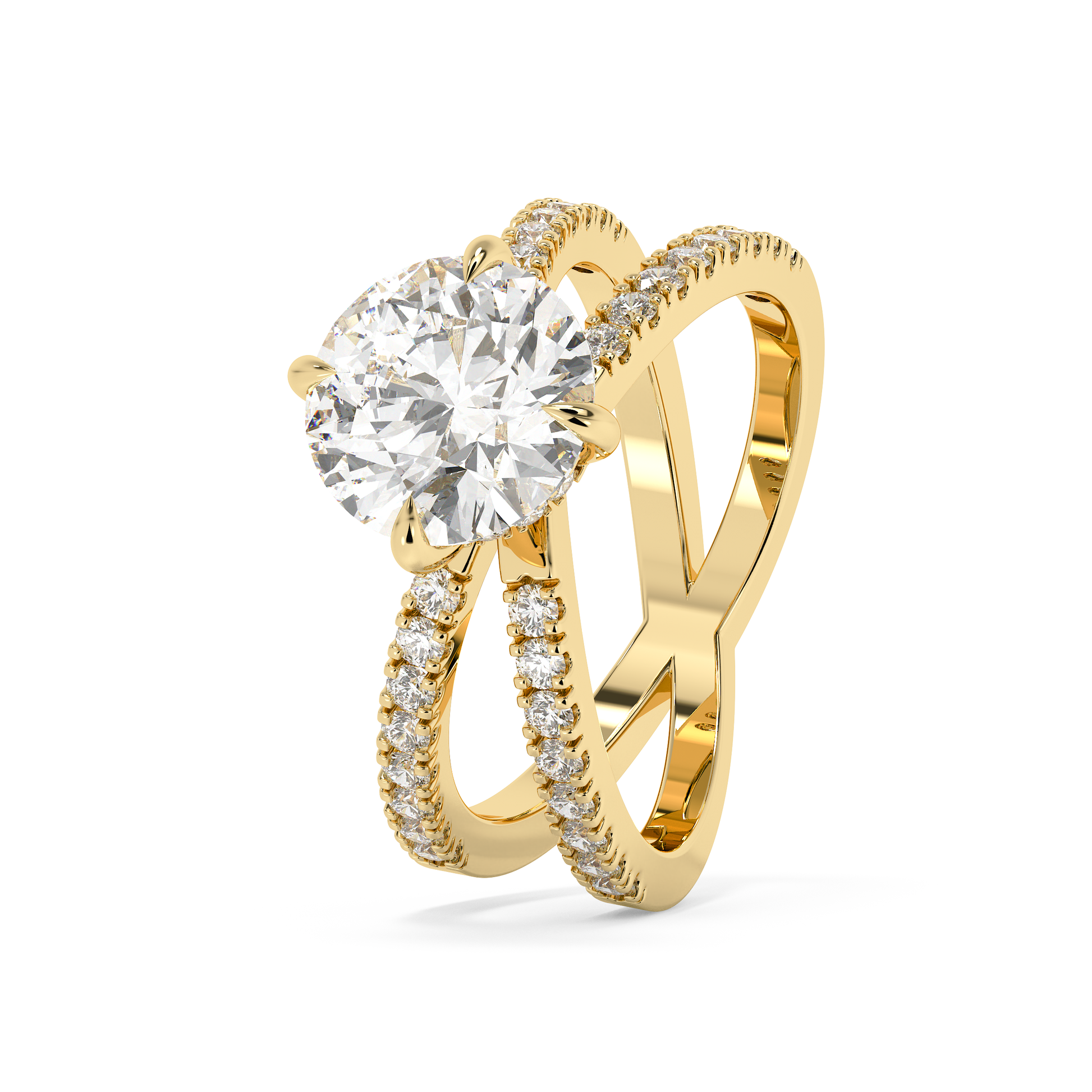 Emerald Solitaire Lab Grown Diamond Engagement Ring
