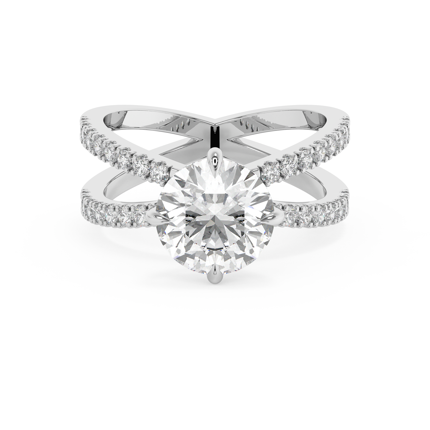 Emerald Solitaire Lab Grown Diamond Engagement Ring