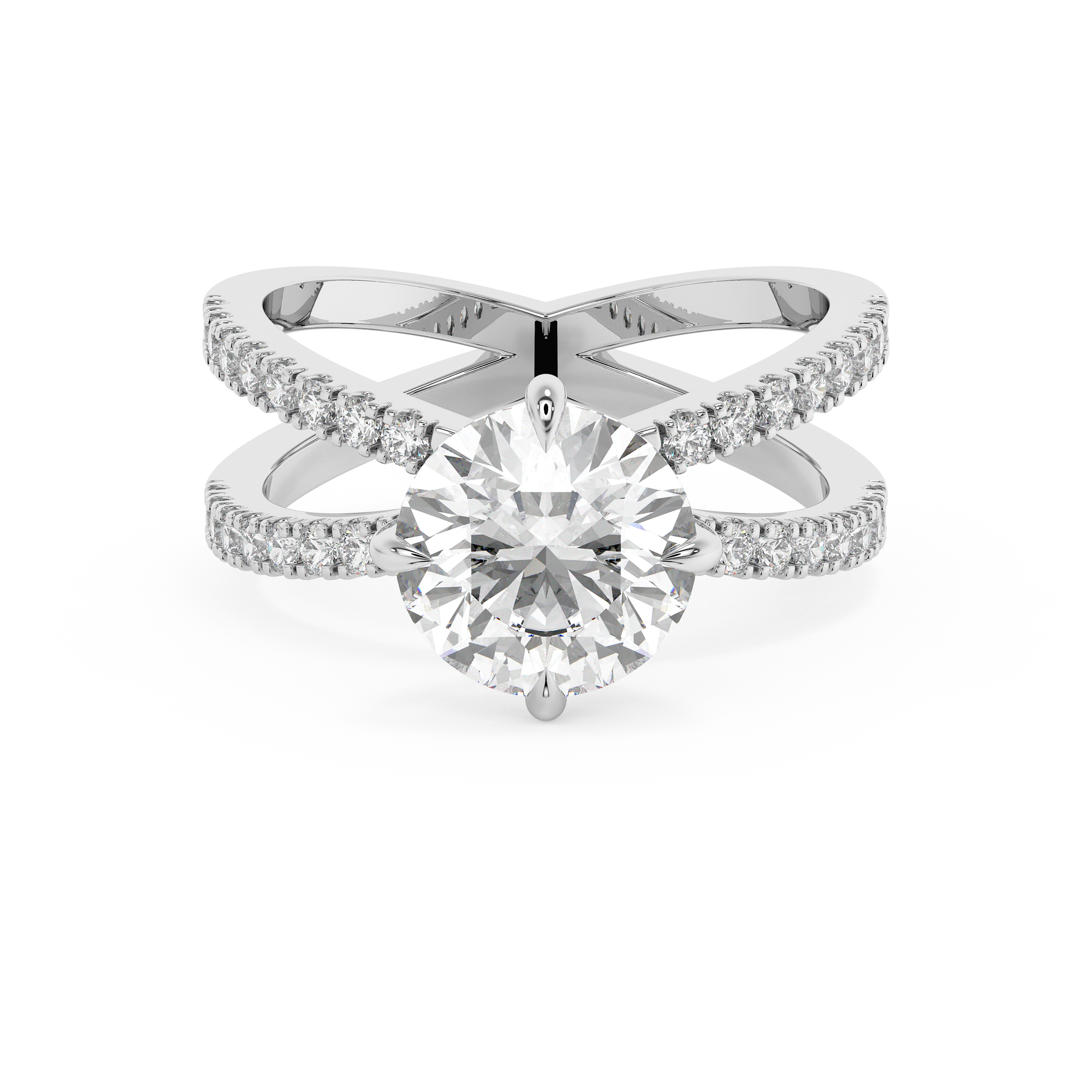 Emerald Solitaire Lab Grown Diamond Engagement Ring