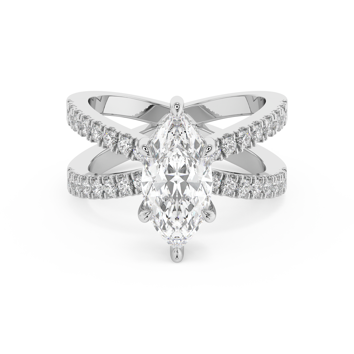 Emerald Solitaire Lab Grown Diamond Engagement Ring