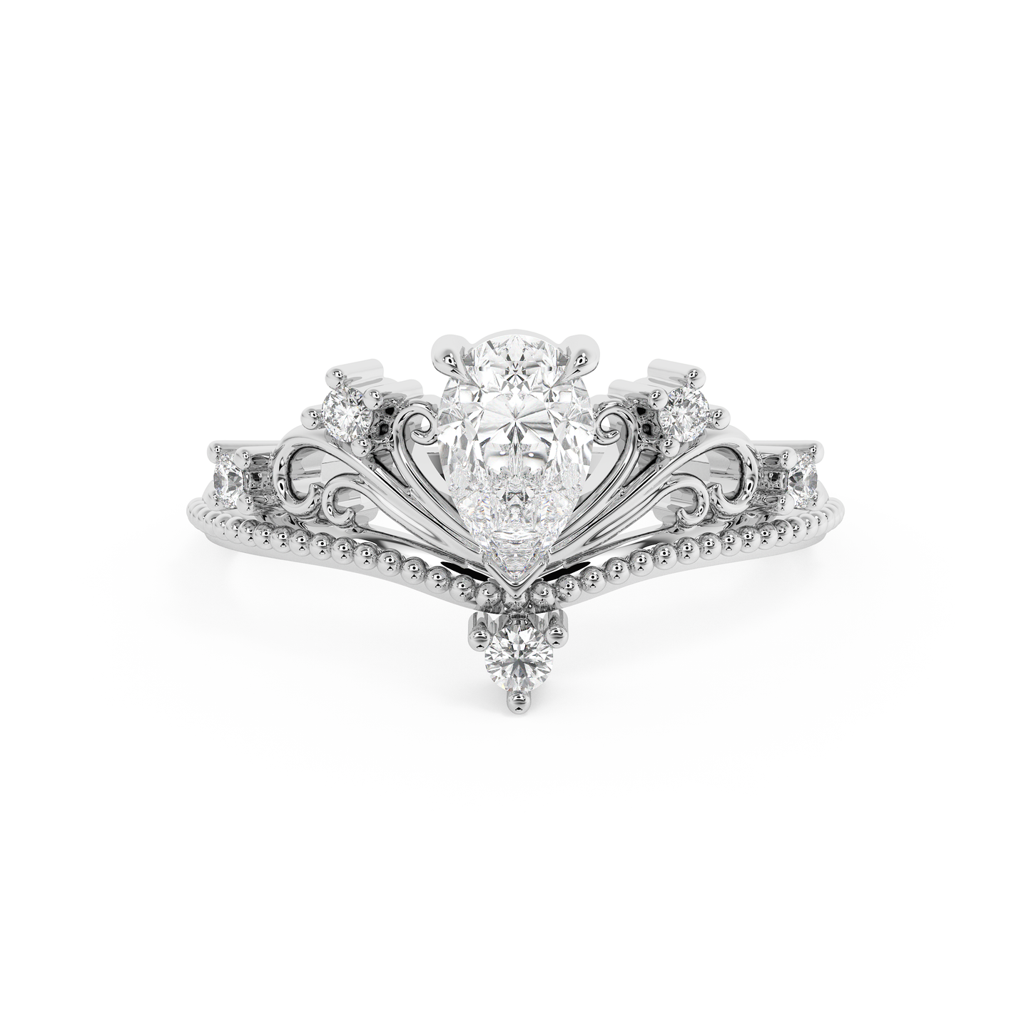 Emerald Solitaire Lab Grown Diamond Engagement Ring