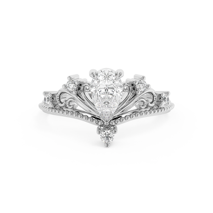 Emerald Solitaire Lab Grown Diamond Engagement Ring