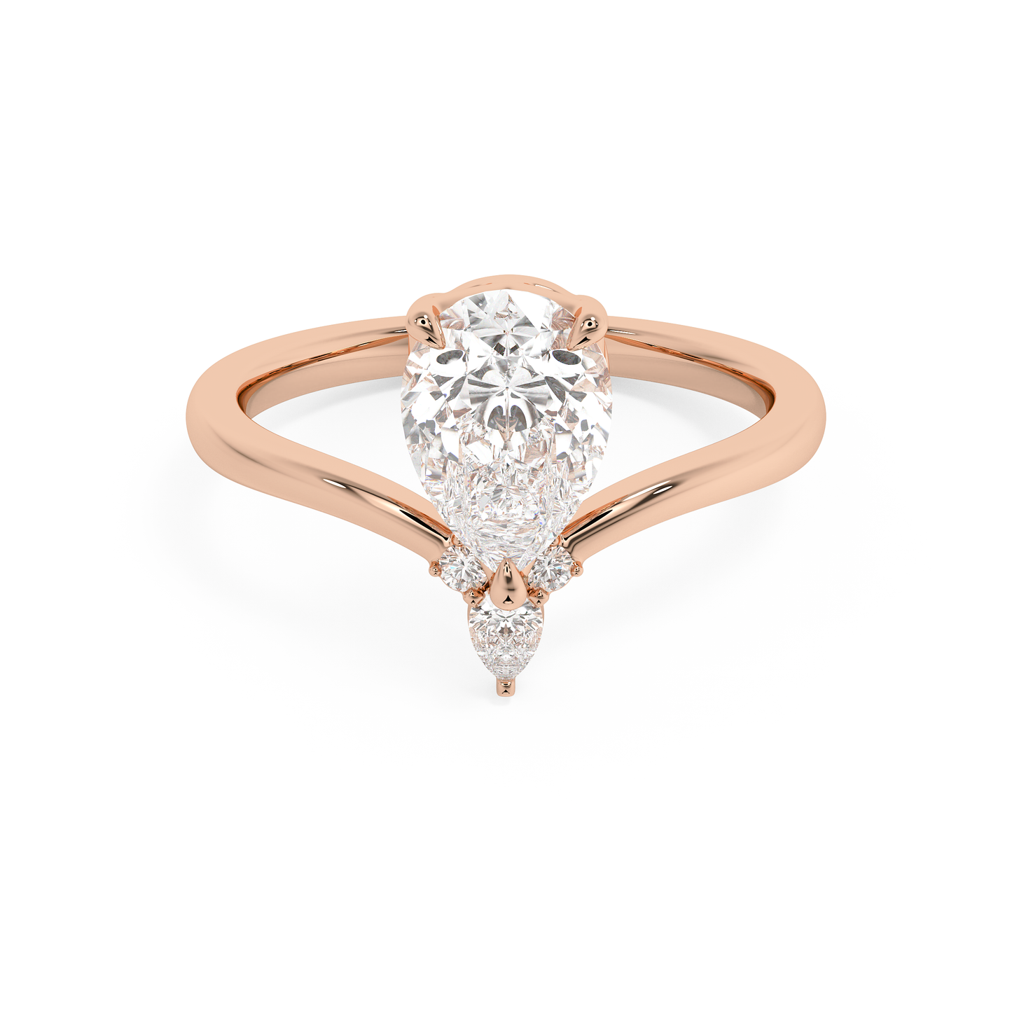 Emerald Solitaire Lab Grown Diamond Engagement Ring