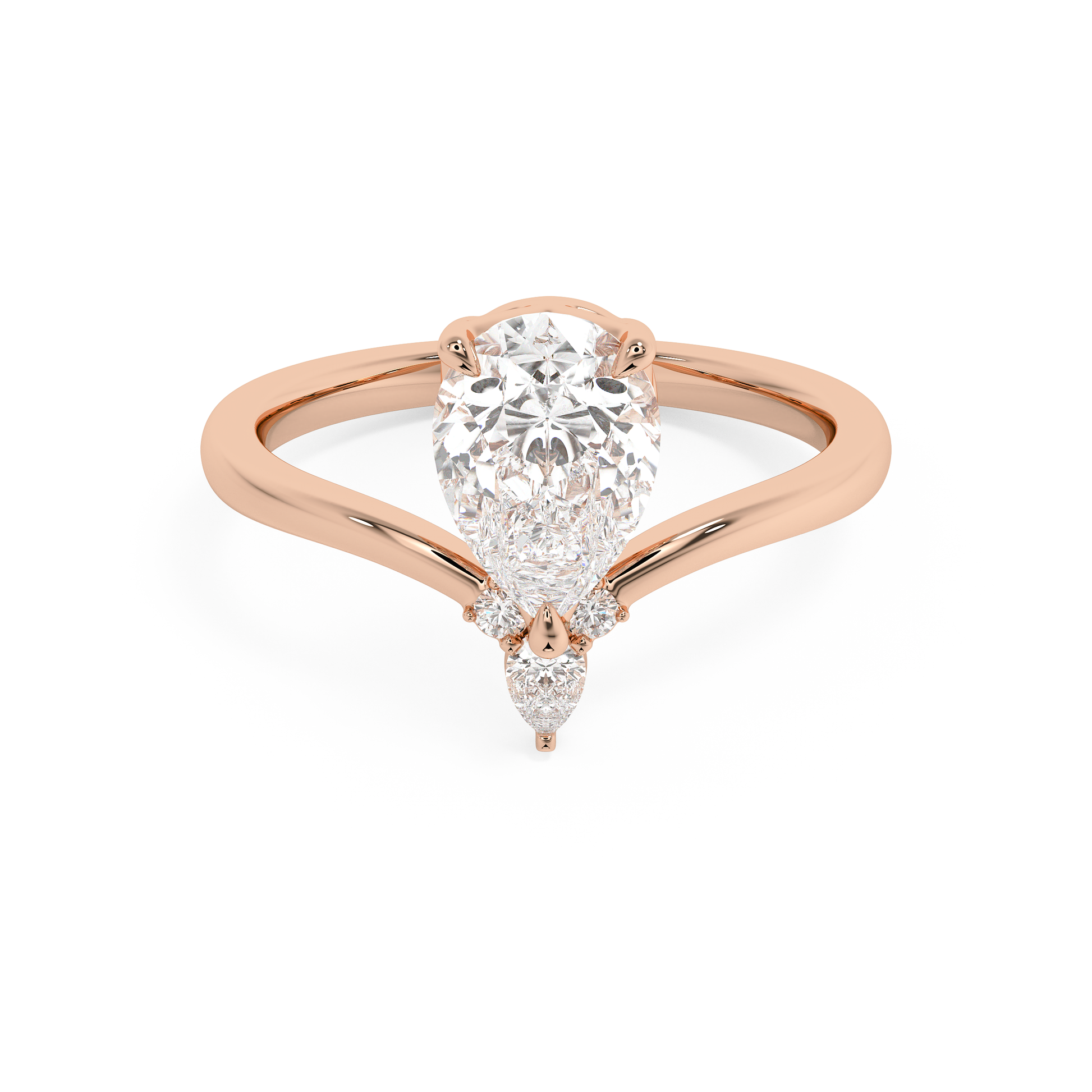 Emerald Solitaire Lab Grown Diamond Engagement Ring