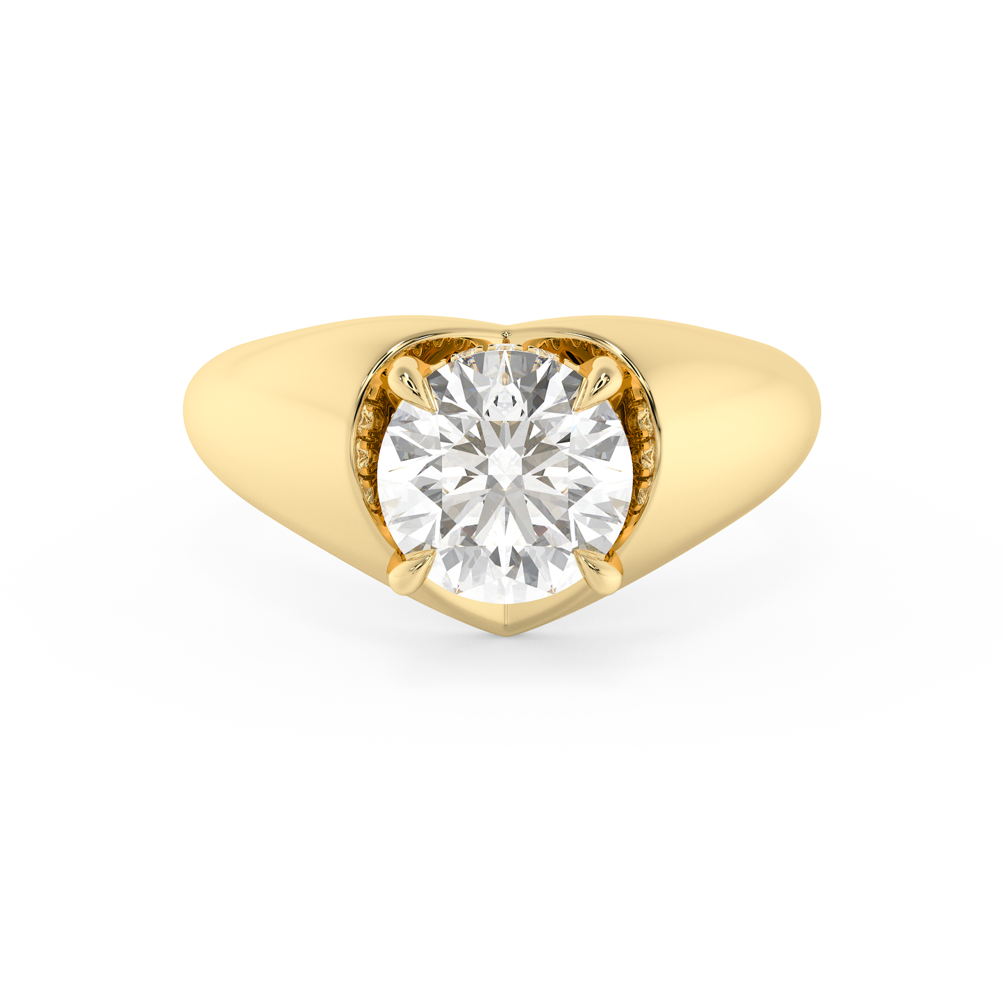 Emerald Solitaire Lab Grown Diamond Engagement Ring