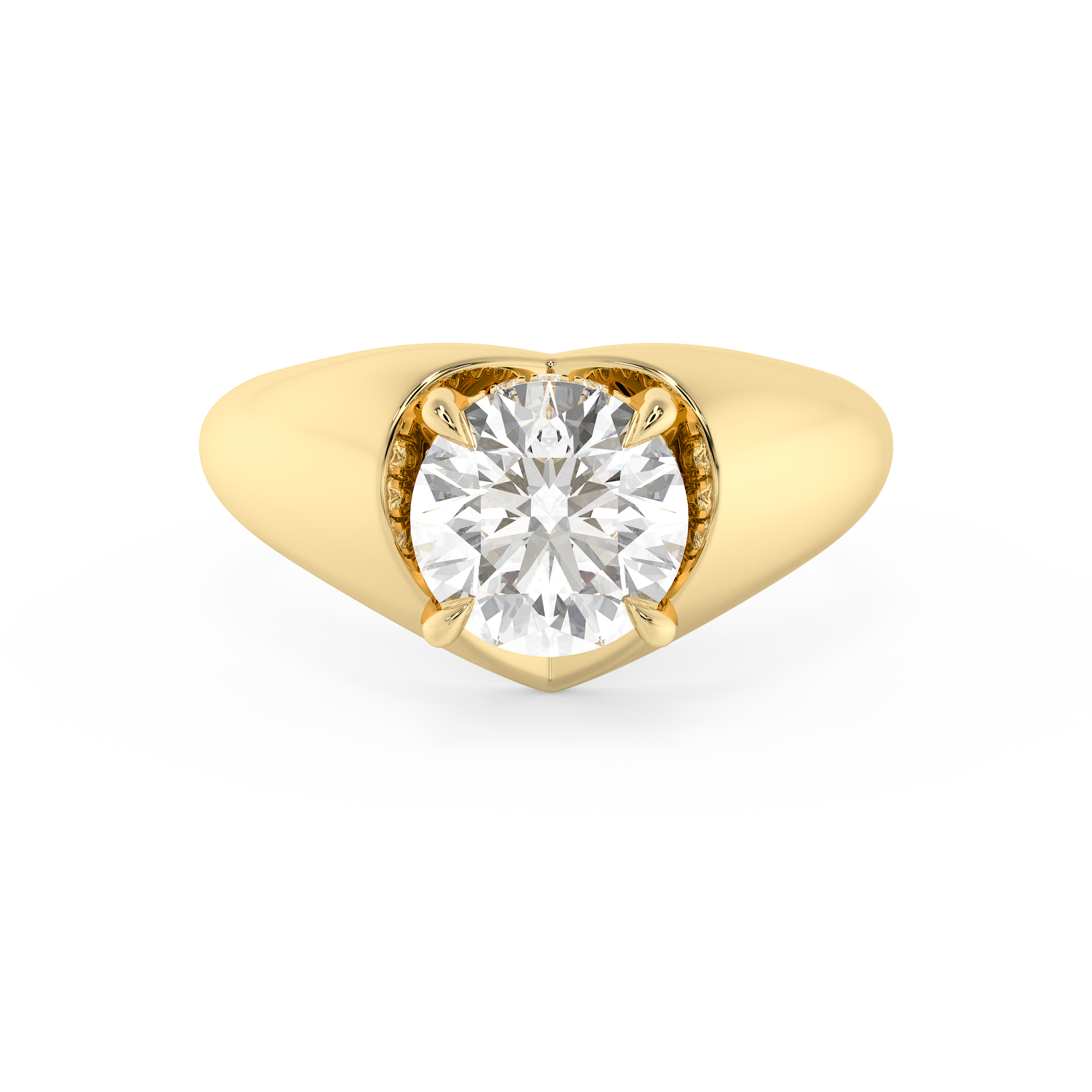 Emerald Solitaire Lab Grown Diamond Engagement Ring