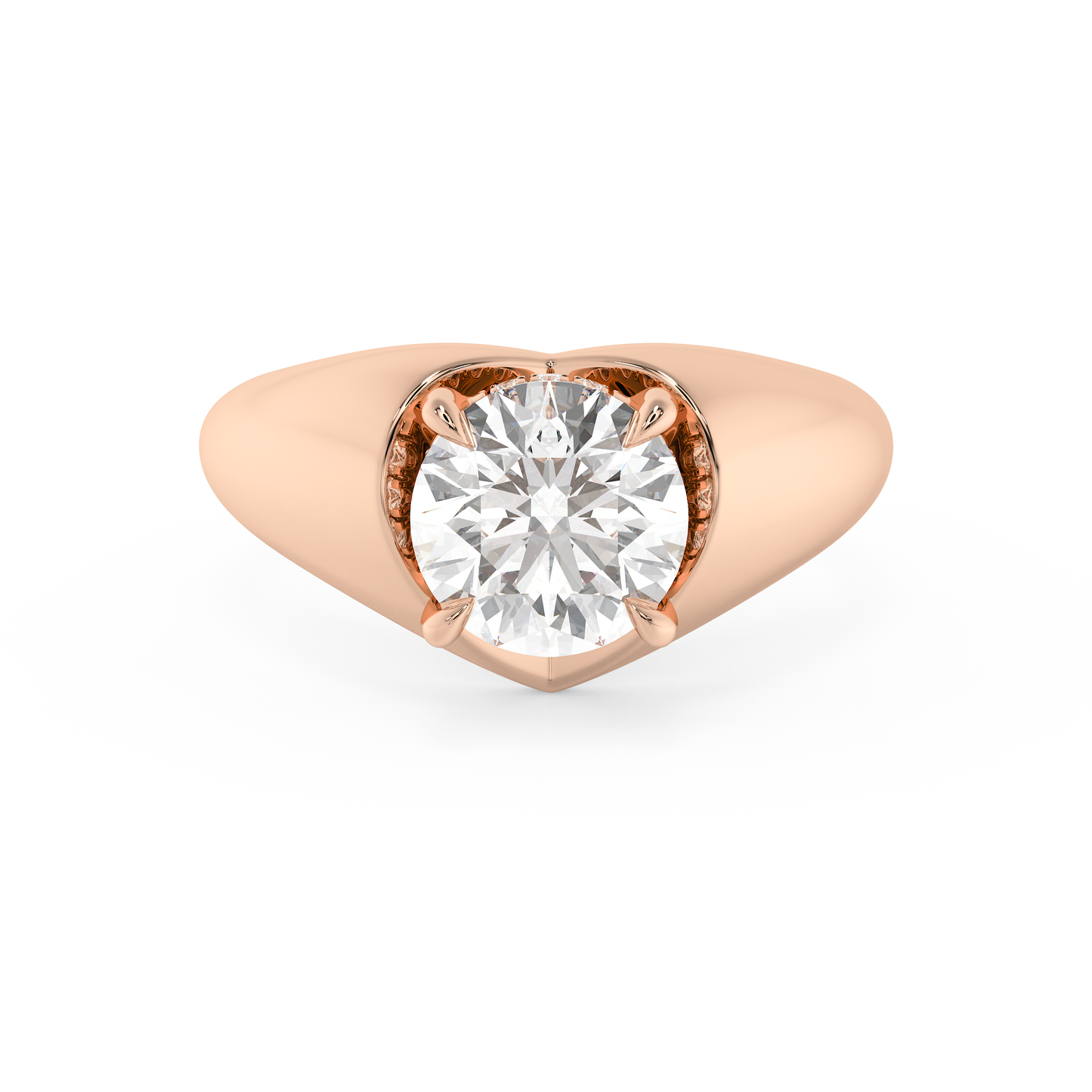 Emerald Solitaire Lab Grown Diamond Engagement Ring