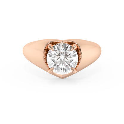 Emerald Solitaire Lab Grown Diamond Engagement Ring