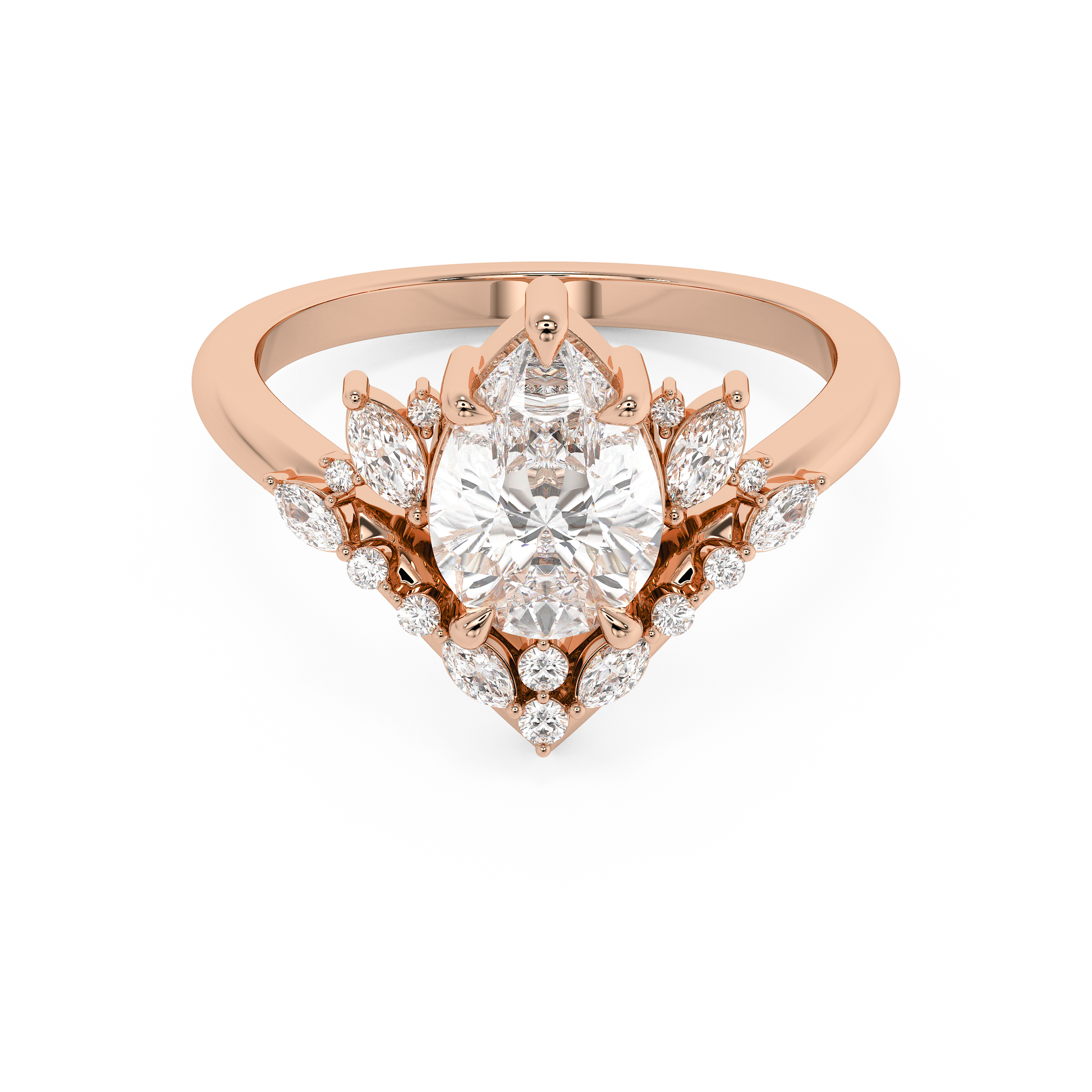 Emerald Solitaire Lab Grown Diamond Engagement Ring