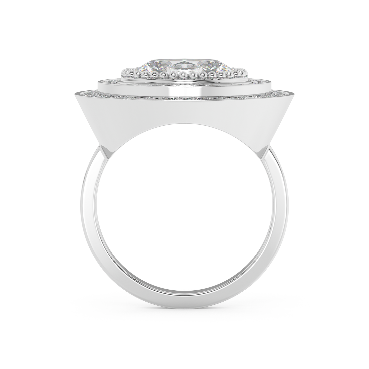 Emerald Solitaire Lab Grown Diamond Engagement Ring